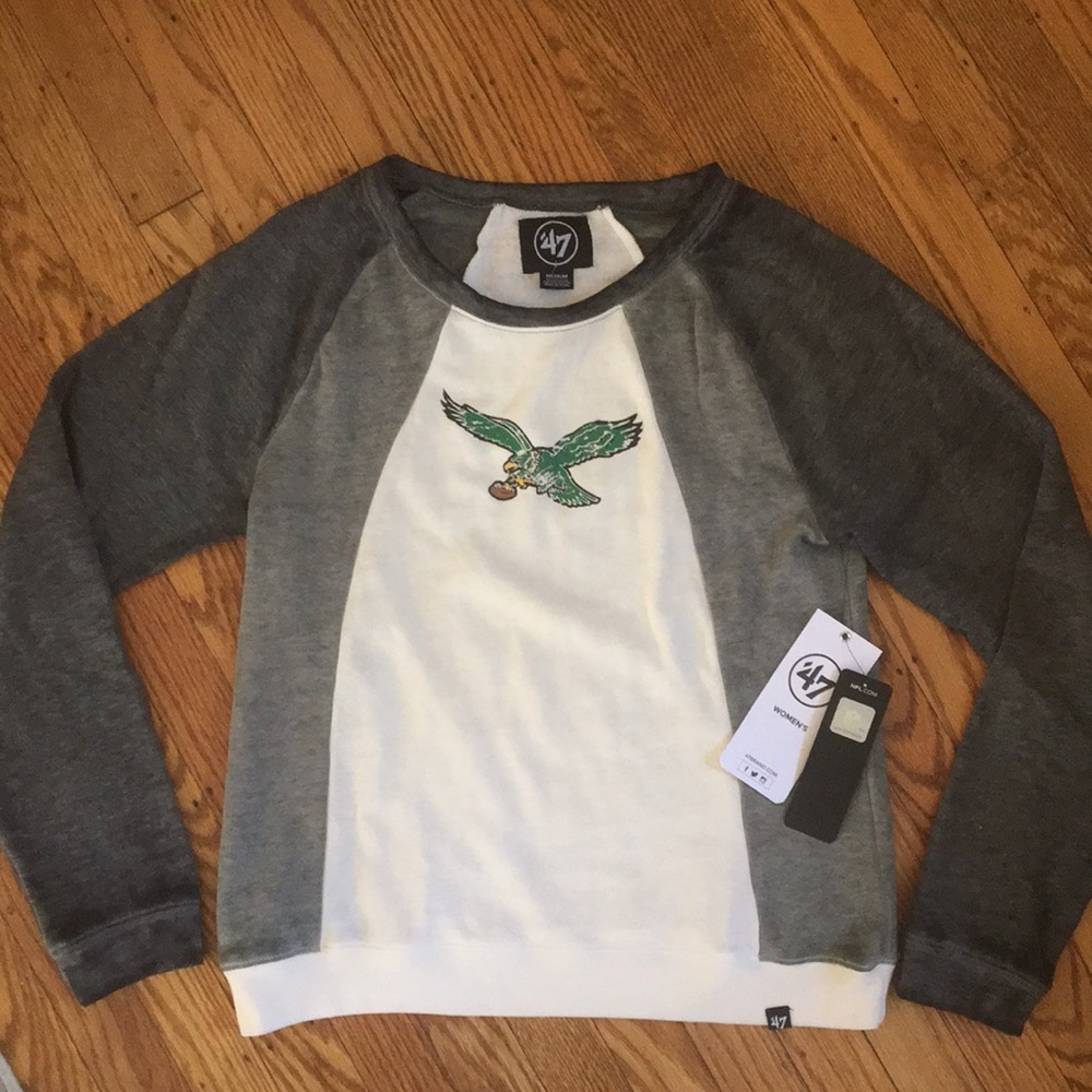 NEW Philadelphia Eagles color block pullover, M